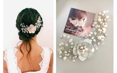 Tocado Carmela: Accesorio de Alta Costura para Novias y Eventos | Trihada Argentina