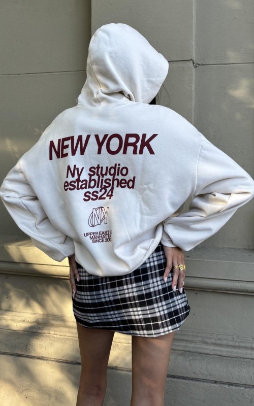 BUZO FRIZADO CON CAPUCHA "NEW YORK" - Art.320