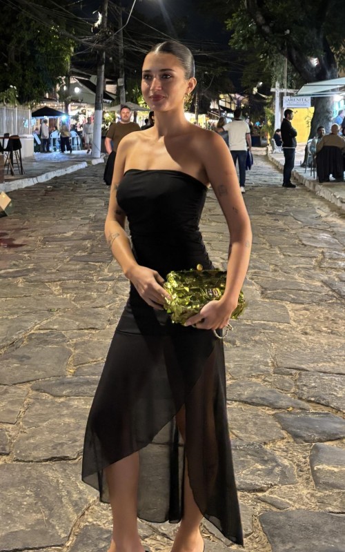 VESTIDO STRAPPLES TUL LARGO - Art.727